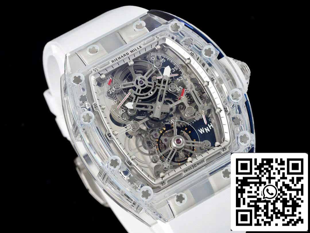 Richard Mille RM 56-01 Tourbillon 1:1 Best Edition RM Fabbrica White Rubber cinturino