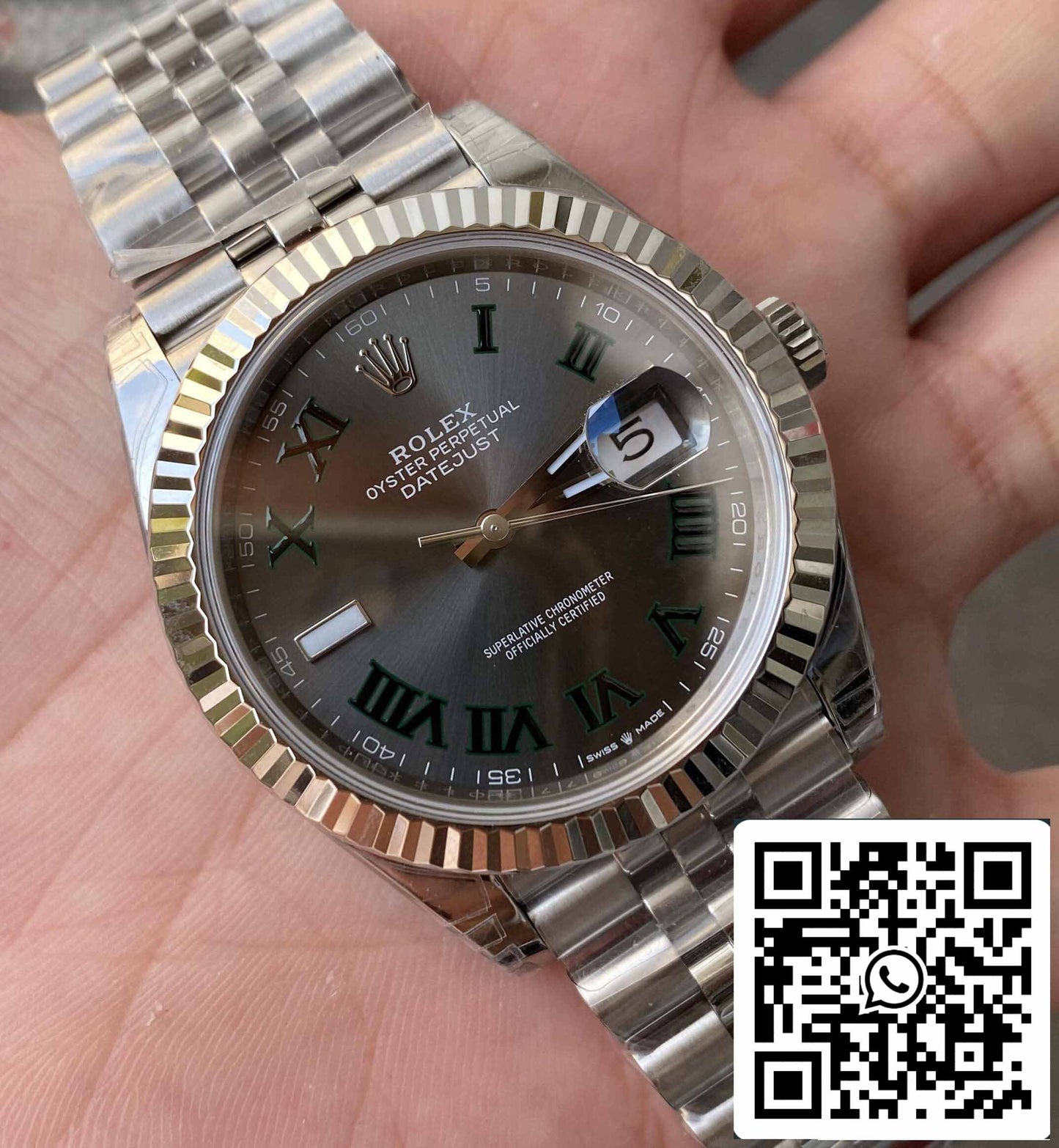 Rolex Datejust M126334-0022 41MM 1:1 edizione migliore VS Fabbrica quadrante verde