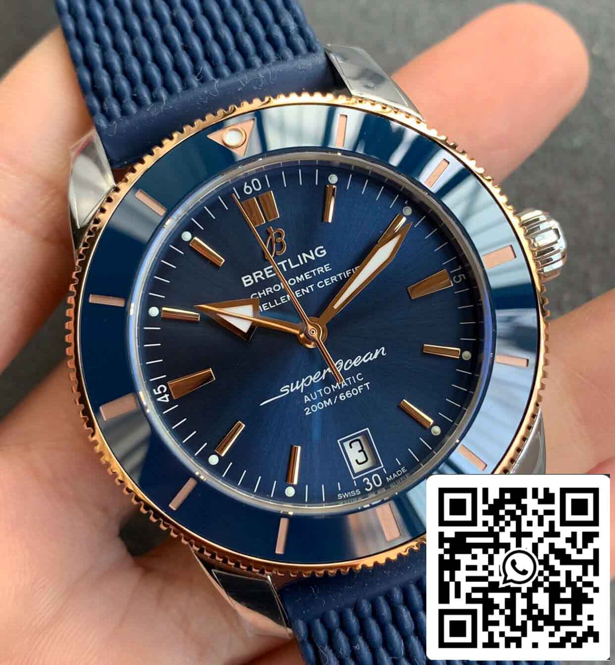 Breitling Superocean Heritage UB2010161C1S1 1:1 edizione migliore GF Fabbrica quadrante blu