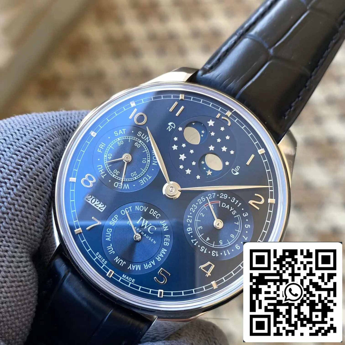 IWC Portuguese Perpetual Calendar IW503401 1:1 edizione migliore APS Fabbrica quadrante blu