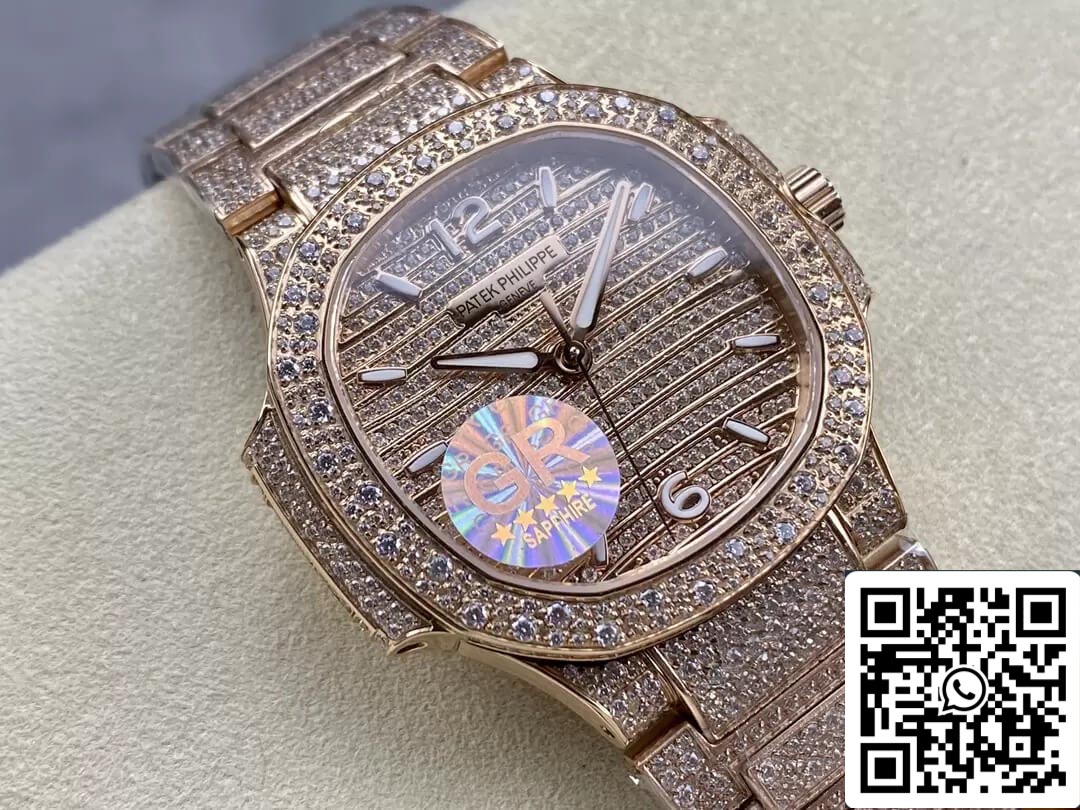 Patek Philippe Aquanaut 7118/1450R-001 1:1 edizione migliore GR Fabbrica Oro Diamond quadrante