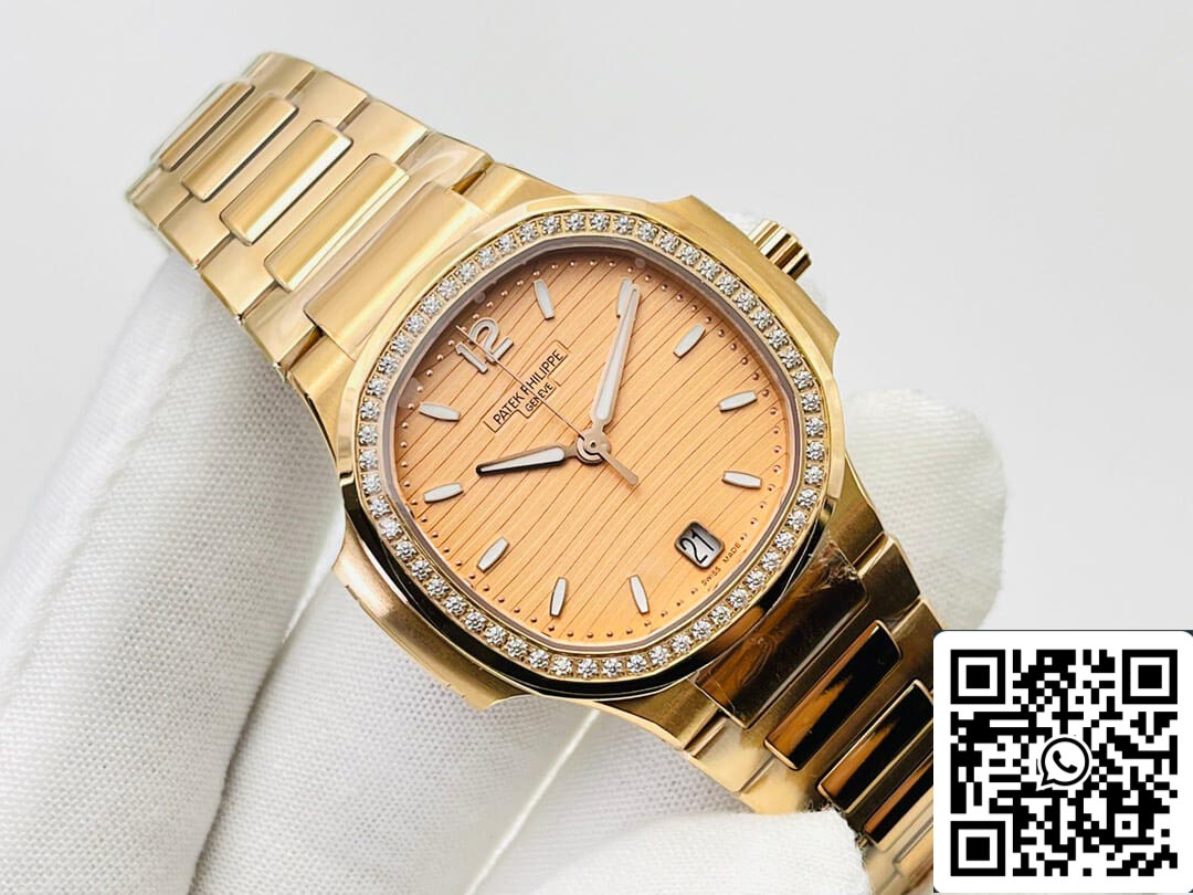 Patek Philippe Nautilus Ladies 7118/1200R-010 1:1 edizione migliore 3K Fabbrica Rosa Oro