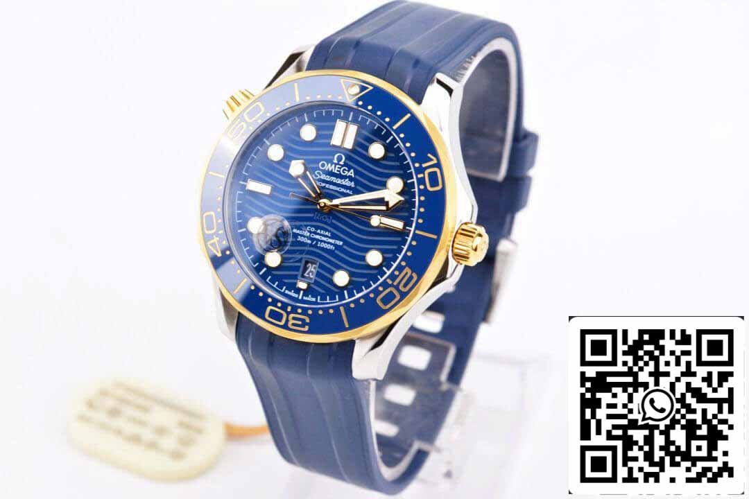Omega Seamaster Diver 300M 210.22.42.20.03.001 1:1 edição melhor VS Fabbrica Gomma cinturino