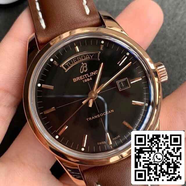 replica Breitling Transocean R45310121B1P1  V7 Fabbrica Black Dial