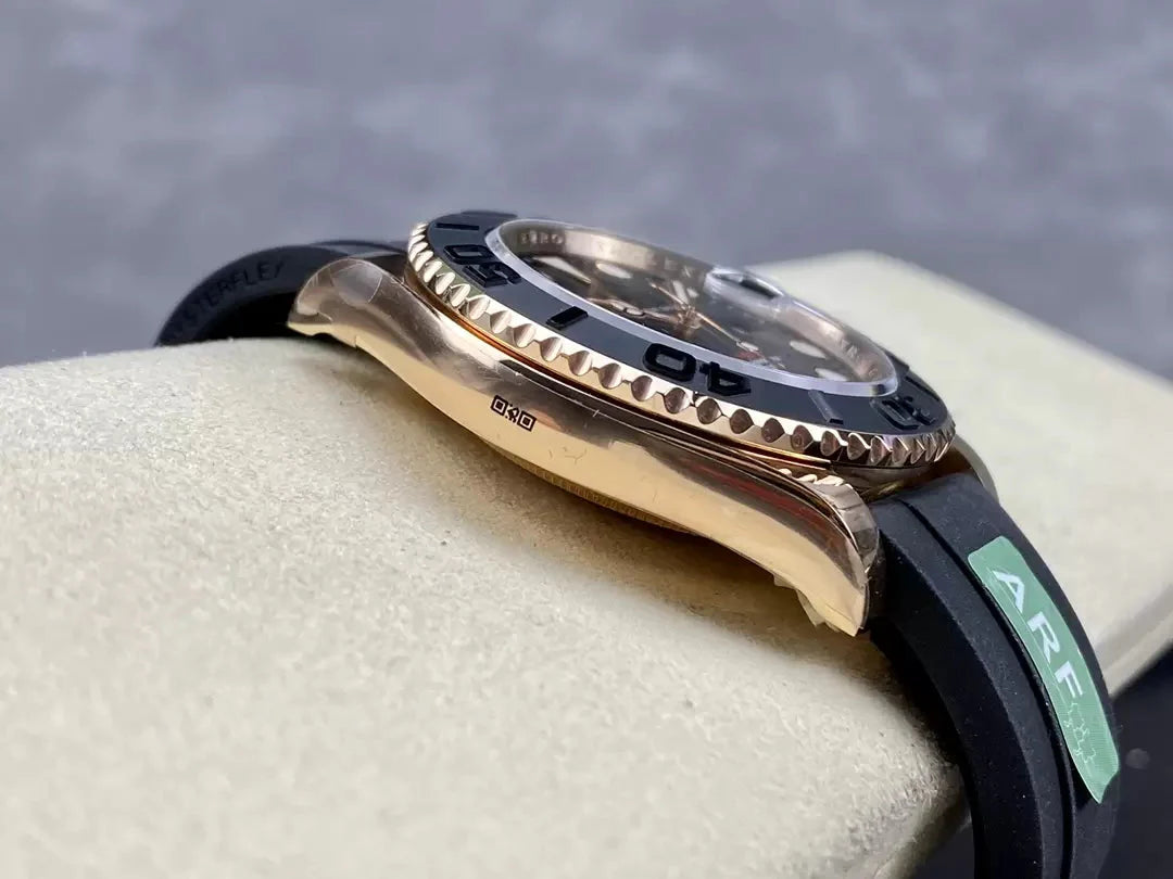 Rolex Yacht-Master 40 quadrante nero Rosa Oro  M126655-0002  1:1 edizione migliore AR Fabbrica Counterweight Versione
