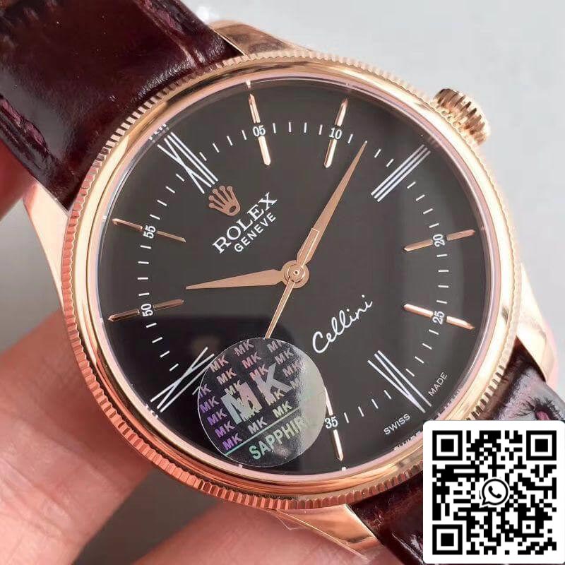 Rolex Cellini 50505 MKS Fabbrica 1:1 Best Edition Swiss ETA3132 Black Dial