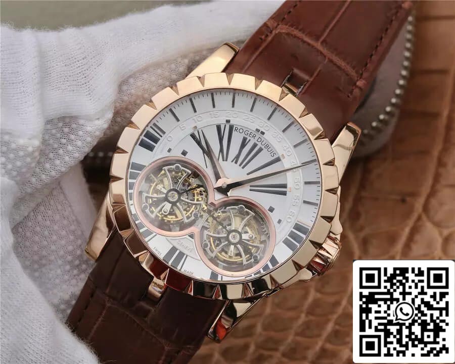 Roger Dubuis Excalibur RDDBEX0249 1:1 edizione migliore JB Fabbrica Tourbillon White Dial