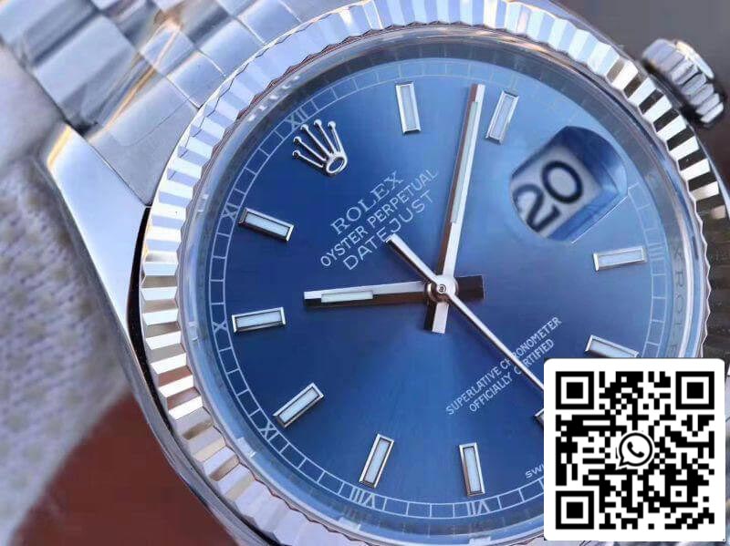 Rolex Datejust 36mm M126334-0002 AR Fabbrica 1:1 edizione migliore Swiss ETA3135 quadrante blu