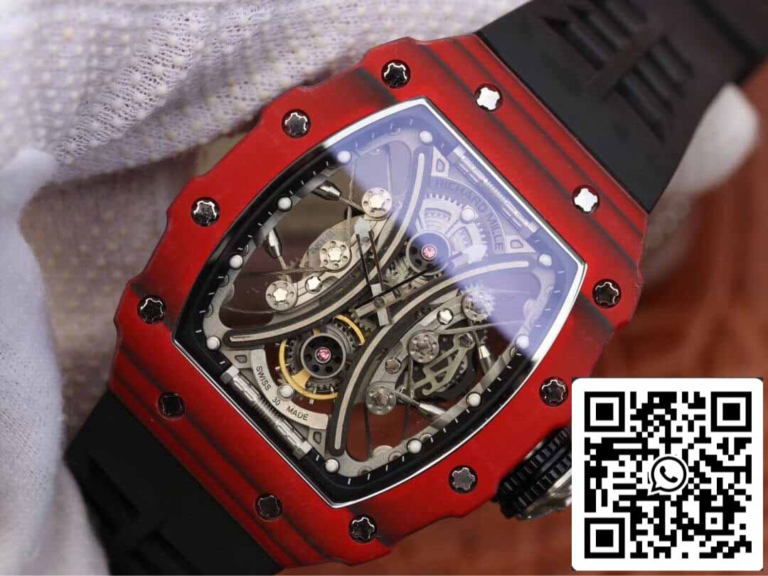 Richard Mille RM53-01 1:1 Best Edition KV Fabbrica TPT Carbon Fiber Black cinturino