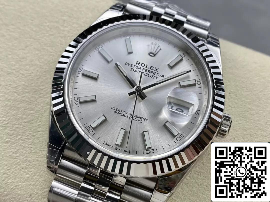 Rolex Datejust M126334-0004 1:1 edizione migliore VS Fabbrica quadrante argento