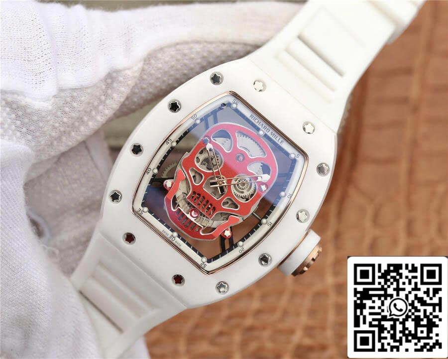 Richard Mille RM52-01 1:1 Best Edition KV Fabbrica White Ceramic