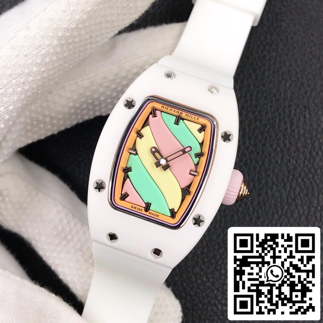 Richard Mille RM-07 Bon Bon 1:1 Best Edition RM Fabbrica White Ceramic Case