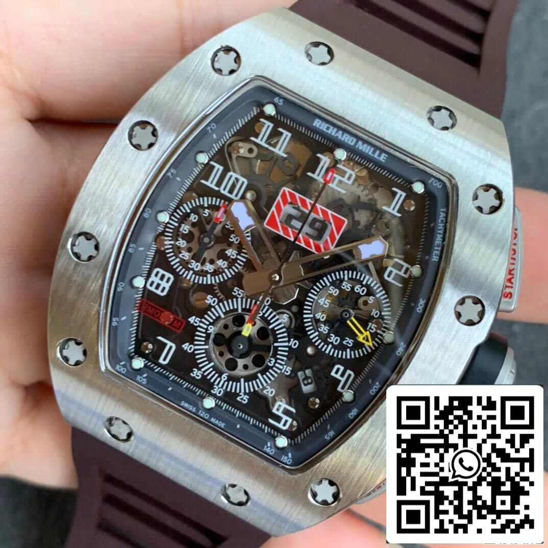 Richard Mille RM11 1:1 Best Edition KV Fabbrica Titanium Brown cinturino