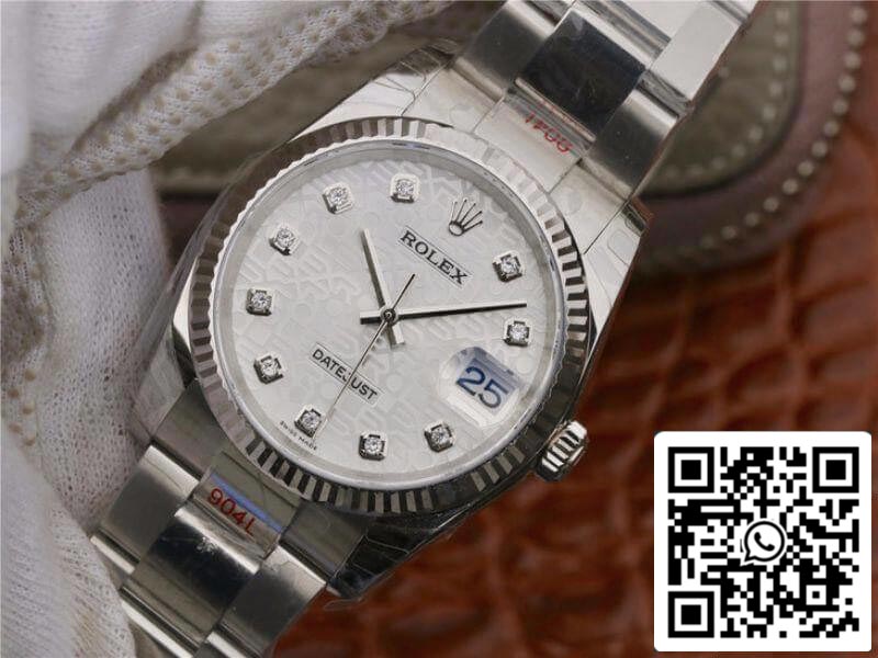 Rolex Datejust 36 116234 AR Fabbrica 1:1 edizione migliore Swiss ETA2836-2 Argento Computer quadrante