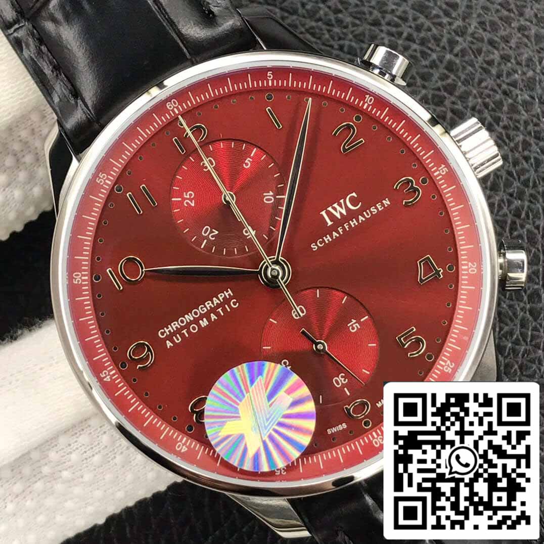 IWC Portugieser Chronograph IW371616 1:1 Best Edition YL Fabbrica Burgundy Red Dial