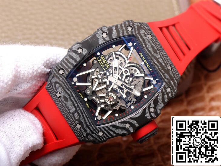 Richard Mille RM35-02 1:1 Best Edition ZF Fabbrica Red Rubber cinturino