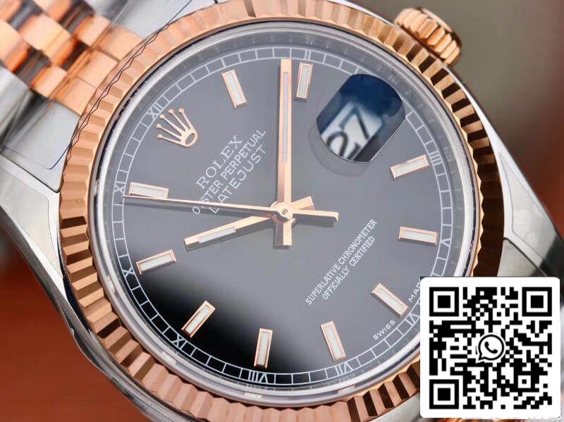 Rolex Datejust 36MM 126201 AR Fabbrica 1:1 edizione migliore Swiss ETA3135 quadrante nero