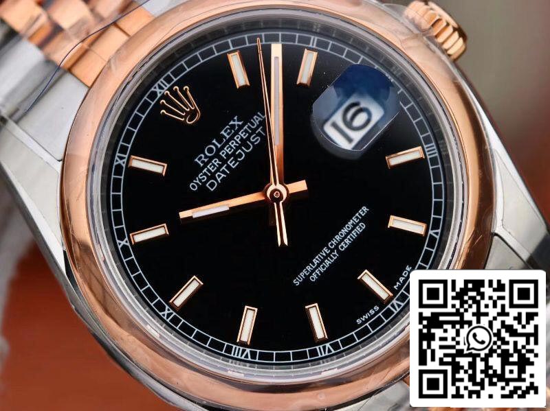 Rolex Datejust 36MM 126231 AR Fabbrica Men Watches 1:1 edizione migliore Swiss ETA3135 quadrante nero