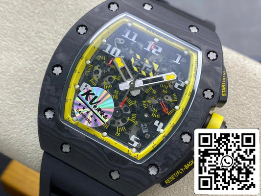 Richard Mille RM-011 1:1 Best Edition KV Fabbrica Yellow cinturino