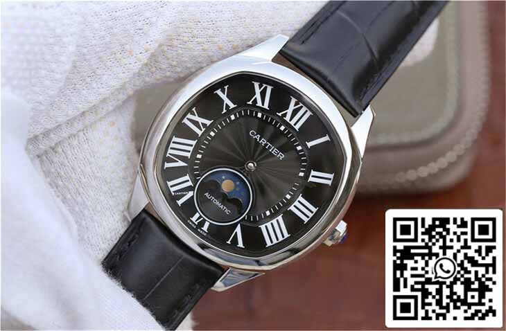 Drive De Cartier Moonphase WGNM0009 1:1 Best Edition acciaio inossidabile Black Dial