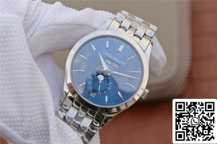 Patek Philippe Complications 5396/1G-001 1:1 Best Edition KM Fabbrica White Gold Blue Dial