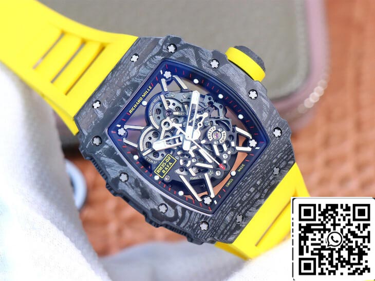 Richard Mille RM35-02 1:1 Best Edition ZF Fabbrica Yellow Rubber cinturino
