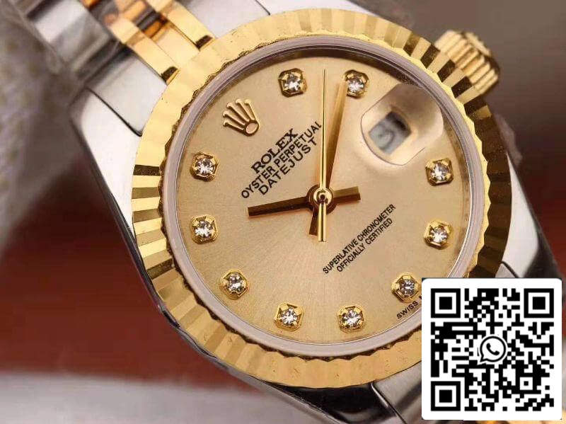 Rolex Lady Datejust 28MM 1:1 Best Edition Swiss Original Imported NH05 movimento 18K Gold Dial