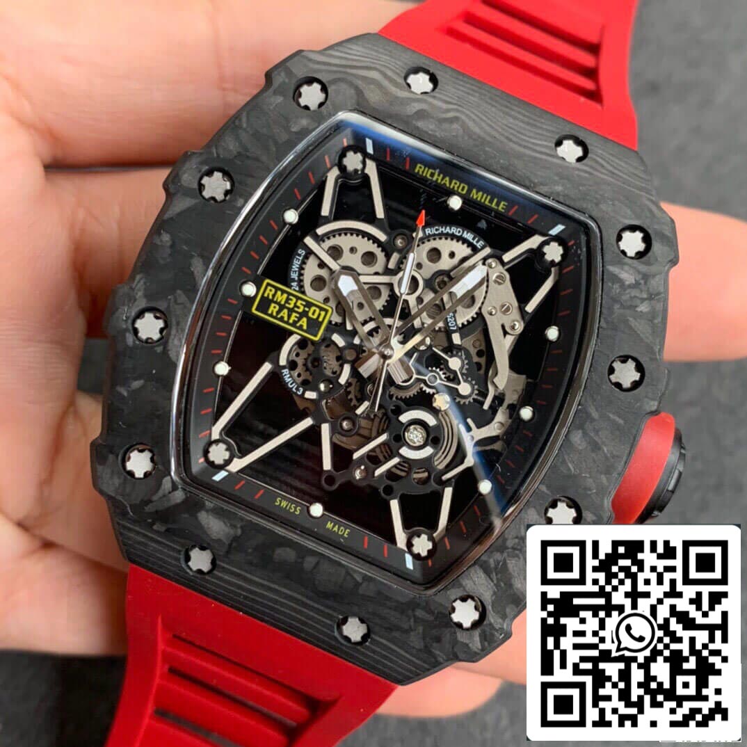Richard Mille RM35-01 1:1 Best Edition KV Fabbrica Red cinturino
