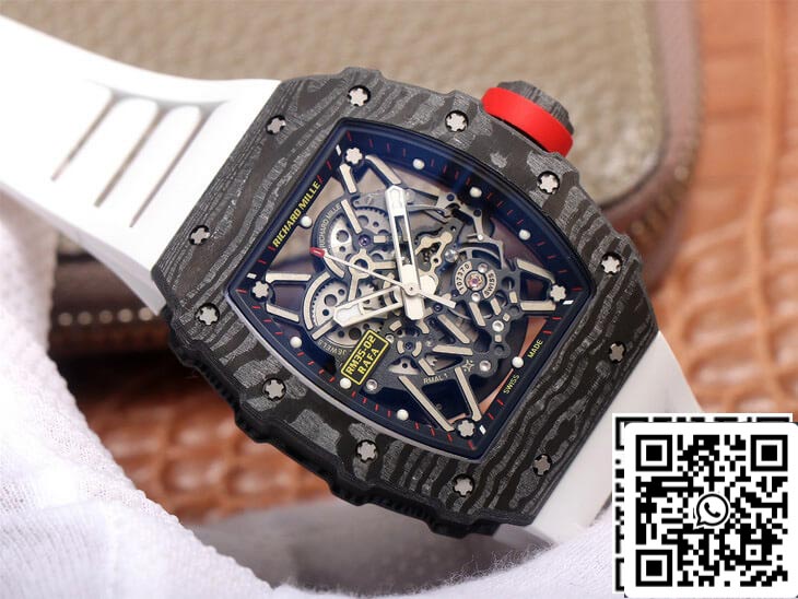 Richard Mille RM35-02 1:1 Best Edition ZF Fabbrica White Rubber cinturino