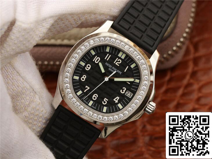 Patek Philippe Aquanaut 5067A-001 1:1 Melhor Edição PPF Fabbrica Diamante Mostrador Preto