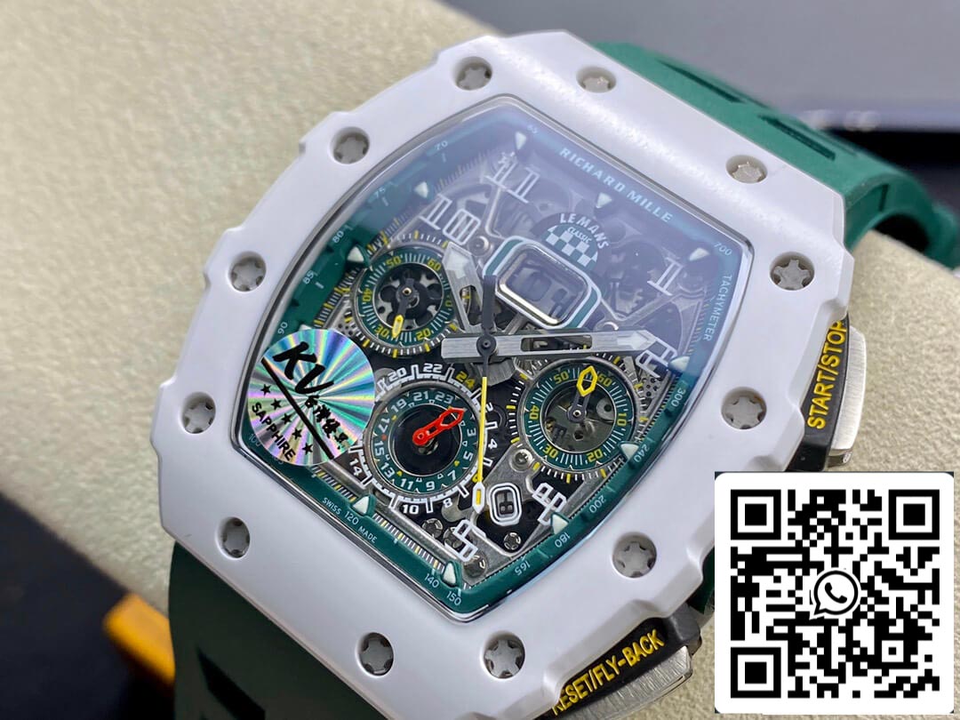 Richard Mille RM011-03 1:1 Best Edition KV Fabbrica Green cinturino