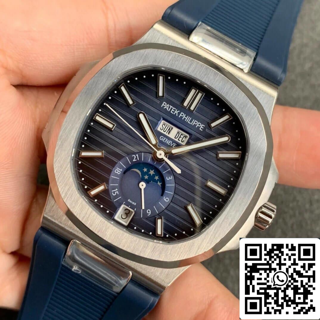 Patek Philippe Nautilus 5726 1:1 edizione migliore GR Fabbrica V2 Blu Gomma cinturino