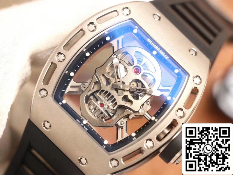 Richard Mille RM052 1:1 Best Edition ZF Fabbrica Silver Skull Dial Swiss movimento