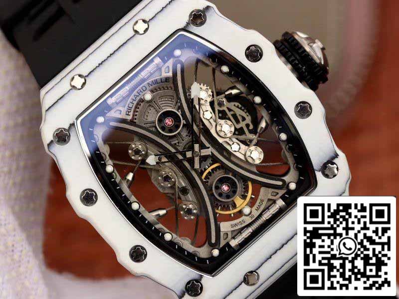 Richard Mille Pablo Mac Donough RM53-01 1:1 Best Edition Swiss ETA Imported mechanical movimento Skeleton Dial Black rubber cinturino