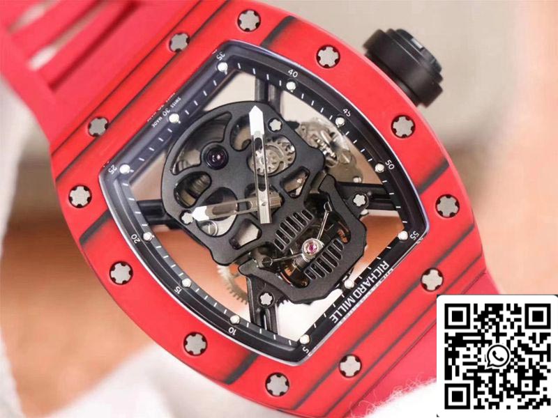 Richard Mille RM052-01 1:1 edizione migliore JB Fabbrica Red Ceramic Swiss Tourbillon