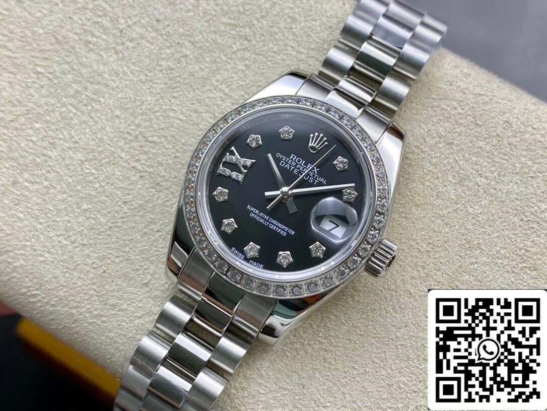 Rolex Datejust 28MM 1:1 edizione migliore BP Fabbrica Diamond set quadrante nero