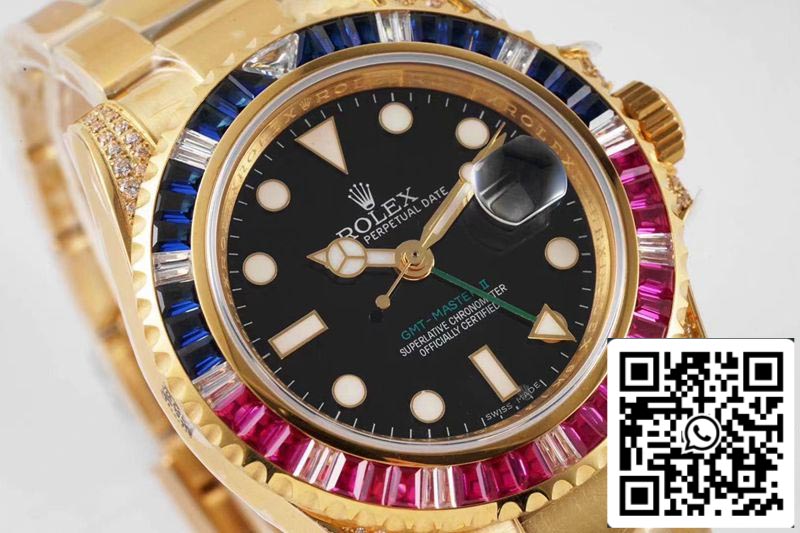 Rolex GMT Master II 116758 SAru-78208 1:1 Best Edition ROF Fabbrica Black Dial Swiss ETA2836