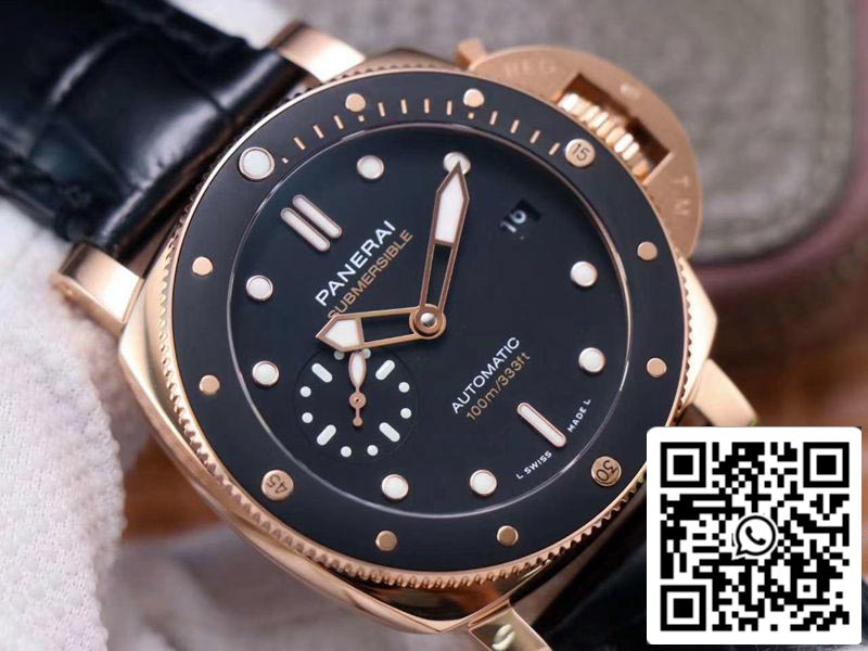 Panerai Submersible PAM00974 1:1 edizione migliore VS Fabbrica Rosa Oro Swiss movimento