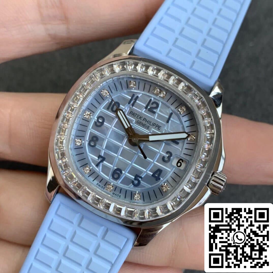 Patek Philippe Aquanaut 5072G-001 1:1 Best Edition PPF Fabbrica 18k White Gold Light Blue Dial