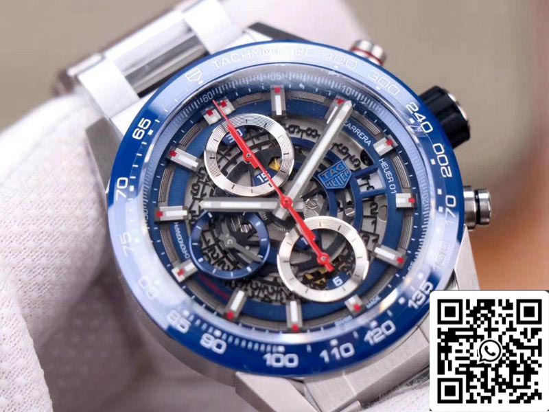 Tag Heuer Carrera Calibre Heuer 01 CAR201T.BA0766 Chronograph 1:1 Best Edition XF Fabbrica Blue Dial Swiss Calibre 01
