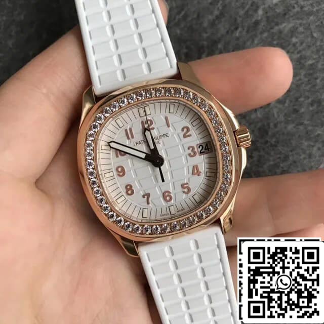 Patek Philippe Aquanaut 5068R-010 1:1 Best Edition PPF Fabbrica Rose Gold White Dial