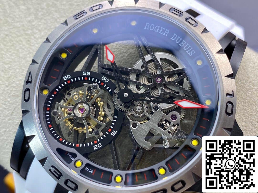 Roger Dubuis Excalibur RDDBEX0549 1:1 edizione migliore BBR Fabbrica Tourbillon Bianco cinturino