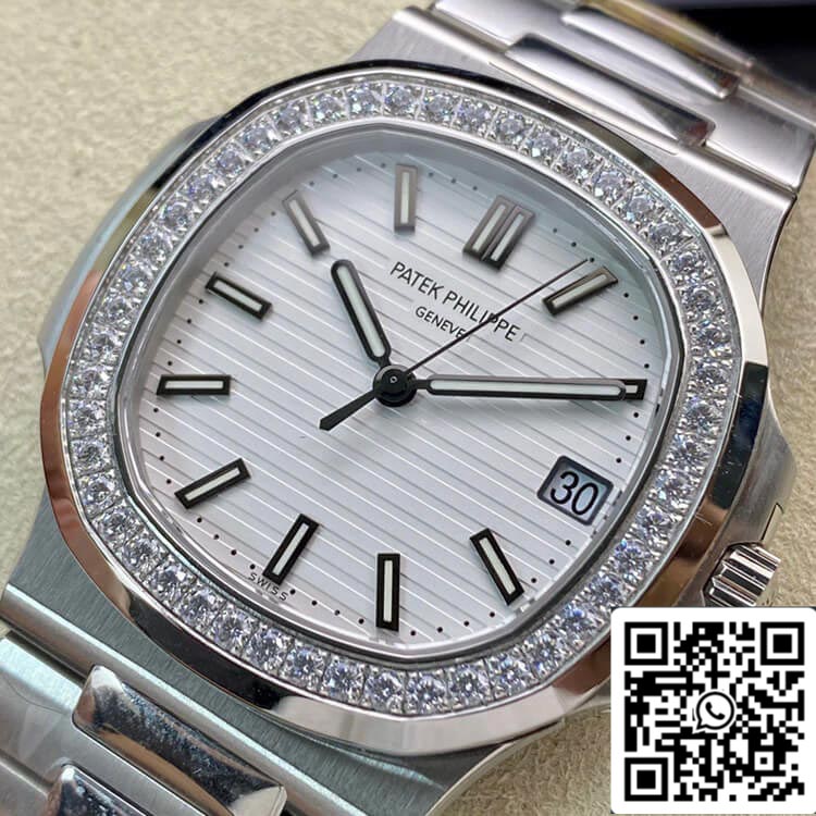 Patek Philippe Nautilus 5713/1G-010 1:1 Best Edition PPF Fabbrica V4 White Dial Swiss ETA324