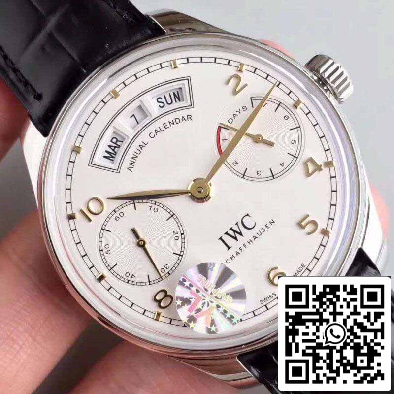 IWC Portugieser Annual Calendar IW503501 YL Fabbrica 1:1 Best Edition Swiss ETA52850 White Dial