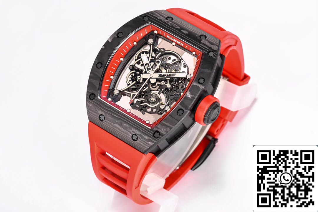 Richard Mille RM055 NTPT 1:1 edizione migliore BBR Fabbrica fibra di carbonio Red cinturino