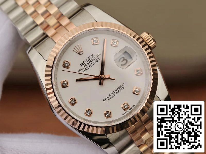 Rolex Datejust 36mm acciaio inossidabile Two Tone GM Fabbrica 1:1 edizione migliore 18K Oro Wrapped Swiss ETA3135