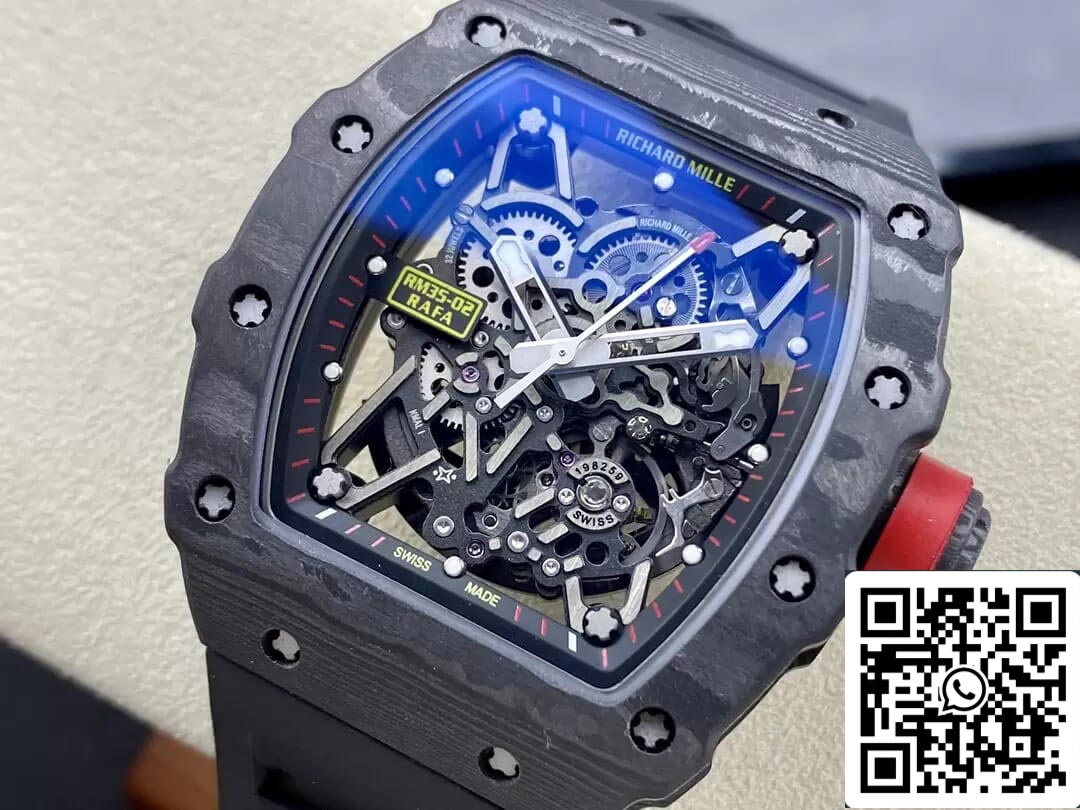 Richard Mille RM35-02 1:1 Best Edition T+ Fabbrica NTPT Carbon Fiber Black cinturino