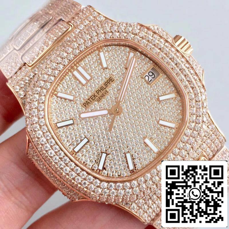 Patek Philippe Nautilus Jumbo 5719/10G-010 1:1 Best Edition Swiss ETA 324SC Diamond Dial