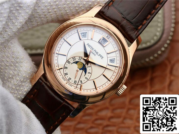 Patek Philippe Complications 5205R-001 1:1 Best Edition KM Fabbrica Milky White Dial
