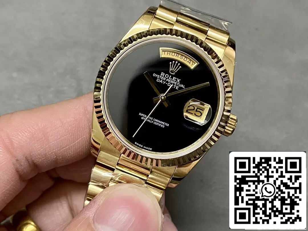 Rolex Day Date 18038 1:1 edizione migliore GM Fabbrica quadrante nero